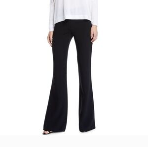 DVF Diane von Furstenberg Garnett black trousers pants flare crepe satin size 2.